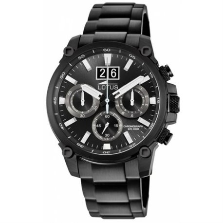 Reloj Lotus Chrono 10141/3 acero negro y blanco