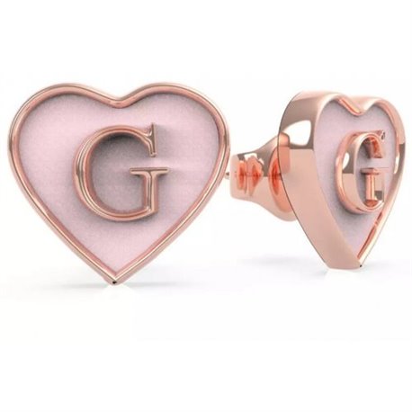 Pendientes corazón Guess UBE70255 IP oro rosa