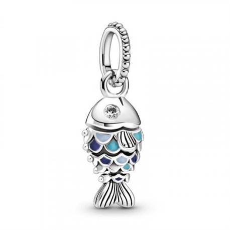 Charm Pandora Pez escamas azules 799428C01 plata