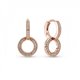 Pendientes de aro doble 289052C01 Pandora Rose