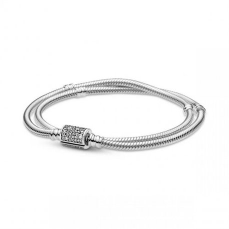 Pulsera Pandora Moments 599544C01-D18 doble plata