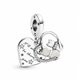 Charm colgante Pandora 799546C01 gatos&corazones