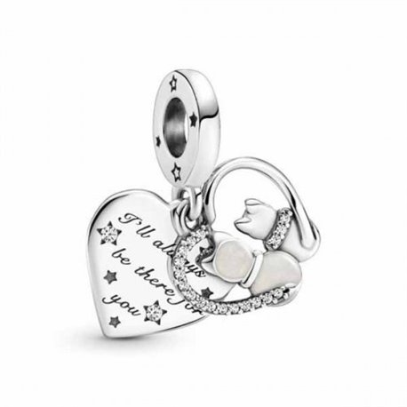 Charm colgante Pandora 799546C01 gatos&corazones