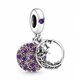 Charm colgante Pandora 799561C01 pluma en pavé