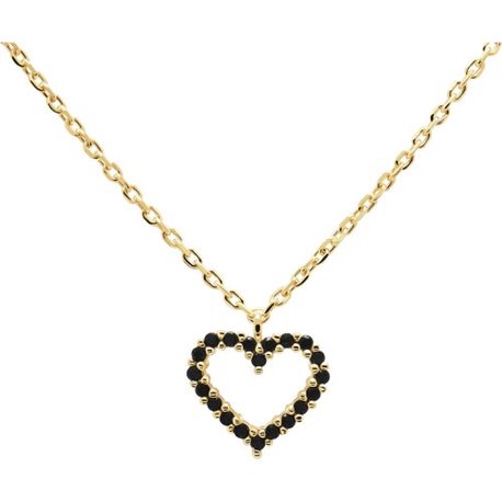 Colgante P D Paola Black heart CO01-221-U plata