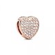 Clip Pandora Corazón en pavé 788684C01 mujer rose