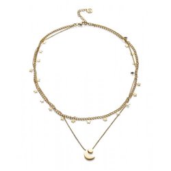 Collar Viceroy Kiss 1348C01012 acero dorado mujer