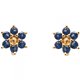 Pendientes P D Paola AR01-348-U Indigo Peony 