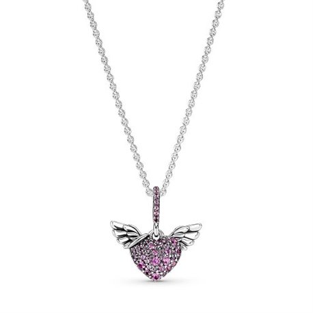 Collar Pandora 398505C02-45 Corazón y Alas ángel