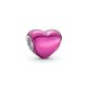 Charm Pandora 799291C03 corazón rosa metálico