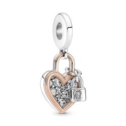 Charm colgante Pandora 780087C01 candádo corazón