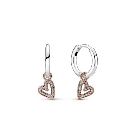 Pendientes de aro Pandora 280090C01 Corazón