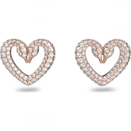 Pendientes de botón Una Swarovski 5628659 corazón