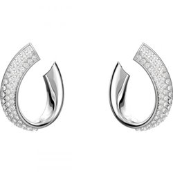 Pendientes de aro Exist Swarovski 5637563 blanco