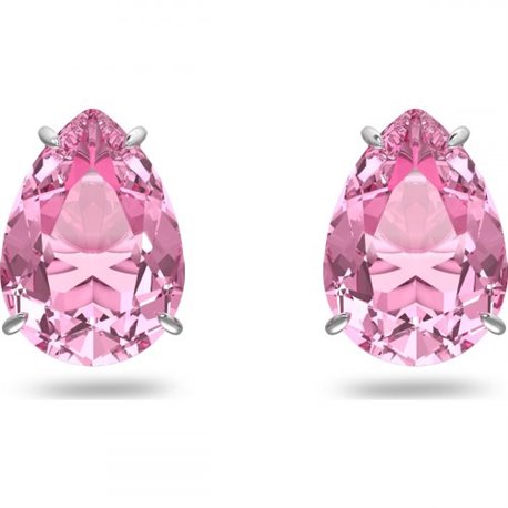 Pendientes de botón Swarovski 5614455 Gema rosa