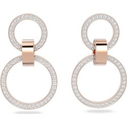 Pendientes de aro hueco Swarovski 5636502 blanco