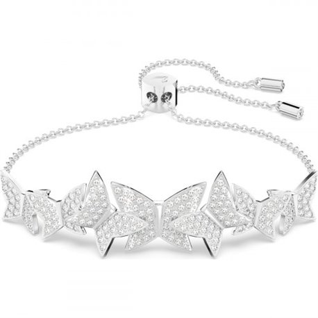 Pulsera Swarovski 5636429 Lilia blanca baño rodio