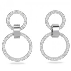 Pendientes de aro hueco Swarovski 5636503 blanco