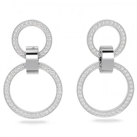 Pendientes de aro hueco Swarovski 5636503 blanco