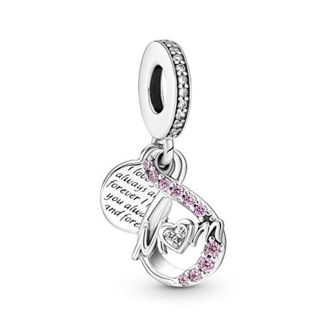 Charm colgante doble Pandora 791468C01 Mamá 