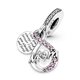 Charm colgante doble Pandora 791468C01 Mamá 