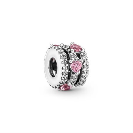 Charm Pandora 791161C01 Corazones triple halo