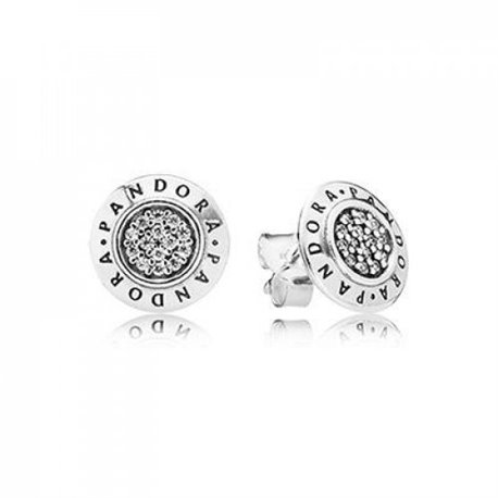 Pendientes Botón PANDORA 290559CZ Mujer Plata Inscripción Pandora