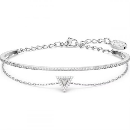 Pulsera Swarovski Ortyx 5643732 triangular blanca