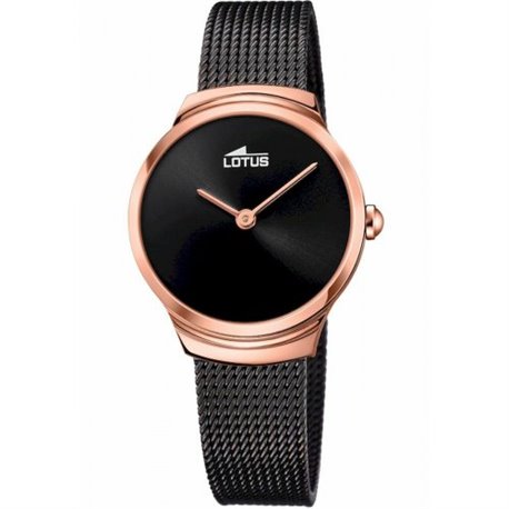 Reloj Lotus Minimalist 18496/3 mujer acero negro