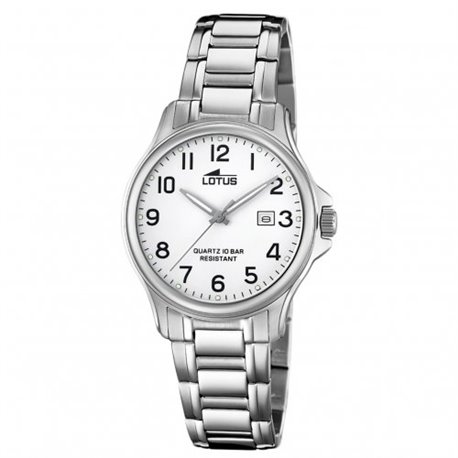 Reloj Lotus Acero clásico 18655/1 mujer blanco