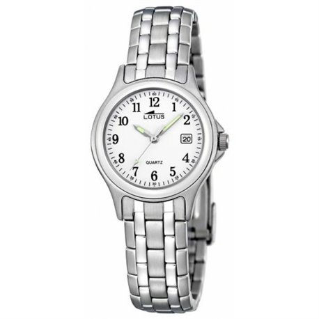 Reloj Lotus Acero clásico 15151/A mujer blanco