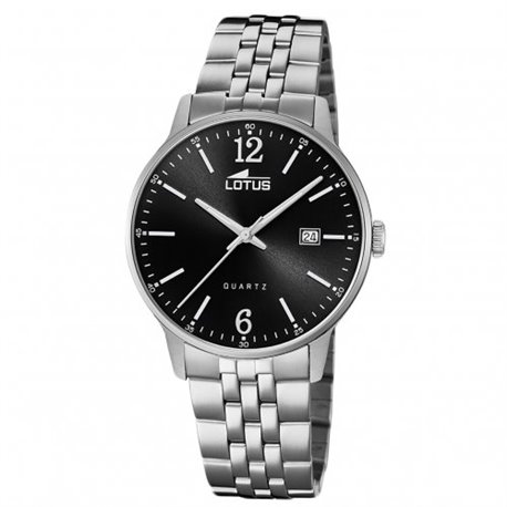 Reloj Lotus Acero clásico 18694/4 hombre negro