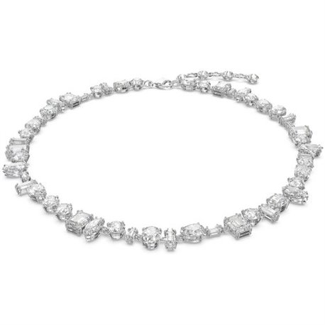 Collar Swarovski Gema 5639327 blanco baño rodio