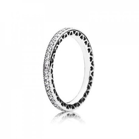 Anillo Pandora 190963CZ-52 Mujer  Plata  Corazones Pandora