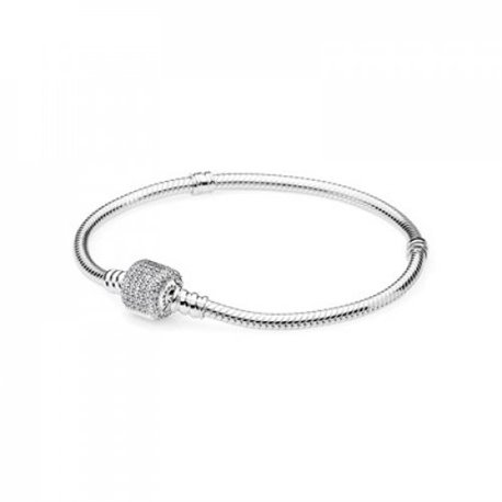 Pulsera Pandora 590723CZ-18 Mujer  Plata  Moments Cierre de Firma