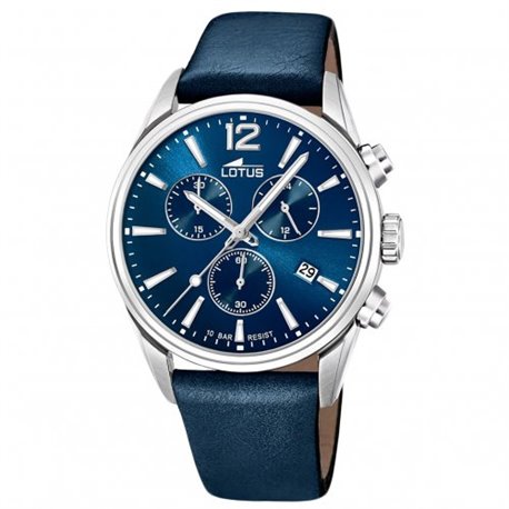 Reloj Lotus Chrono 18691/1 hombre acero y piel