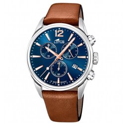 Reloj Lotus Chrono 18691/2 hombre acero y piel