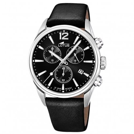 Reloj Lotus Chrono 18691/3 hombre acero y piel