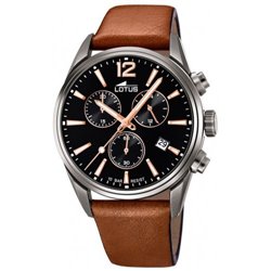 Reloj Lotus Chrono 18683/2 hombre acero y piel