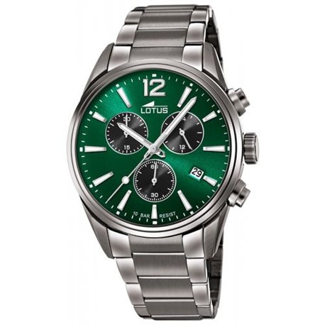 Reloj Lotus Chrono 18682/4 hombre acero verde