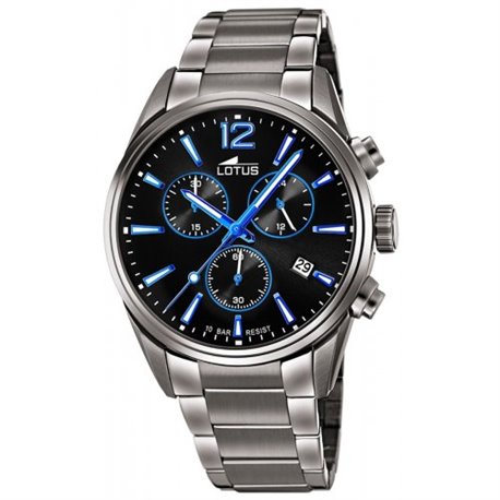 Reloj Lotus Chrono 18682/6 hombre acero negro