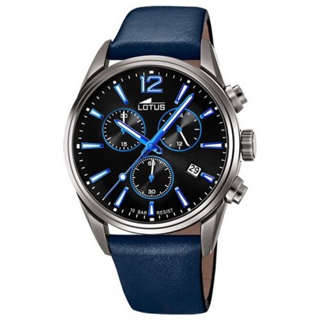 Reloj Lotus Chrono 18683/6 hombre acero y piel