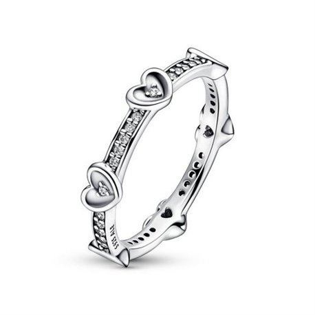 Anillo Pandora Moments 192496C01-54 corazones