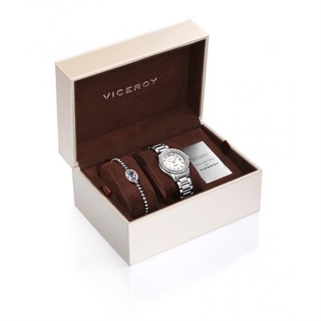 Reloj  Viceroy 471024-05 Mujer Blanco Acero Circonitas