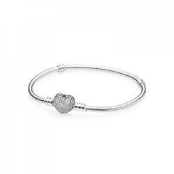 Pulsera Pandora 590727CZ-17 Mujer plata Corazón Circonitas