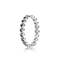 Anillo Pandora 190980-58 Mujer Plata Corazón Circonitas