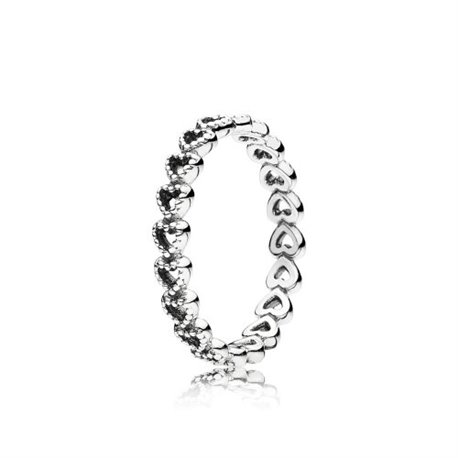 Anillo Pandora 190980-58 Mujer Plata Corazón Circonitas