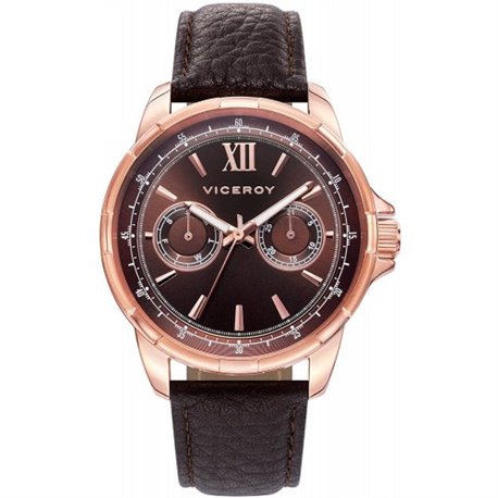 Reloj Viceroy  401033-93 Hombre Marrón Piel Multifunción