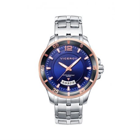 Reloj Viceroy  42255-35 Hombre Azul Acero Calendario