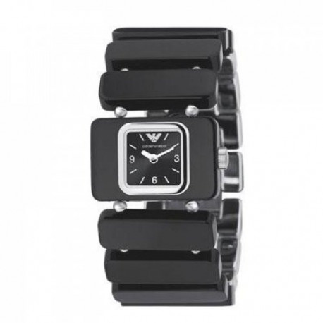 Reloj Emporio Armani AR1303 Mujer Negro Cuadrado Policarbonato